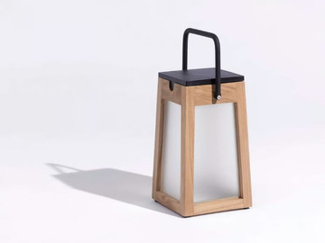 TECK146 - Solar powered teak lantern by Les Jardins® - view 2